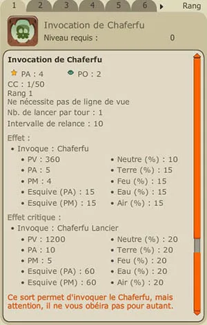 chafer niveau un