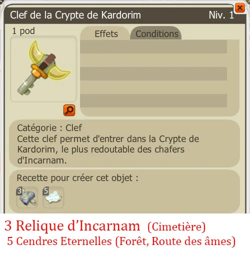 Clef donjon du donjon incarnam