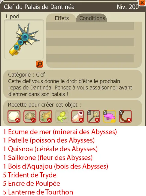 Recette clef dantinéa