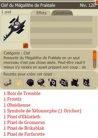 Recette clef donjon 