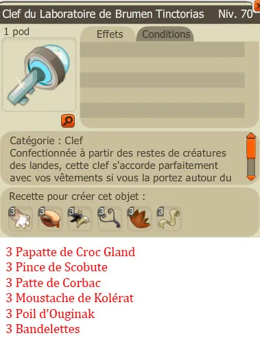 Recette clef Laboratoire de Brumen Tinctorias - nelween