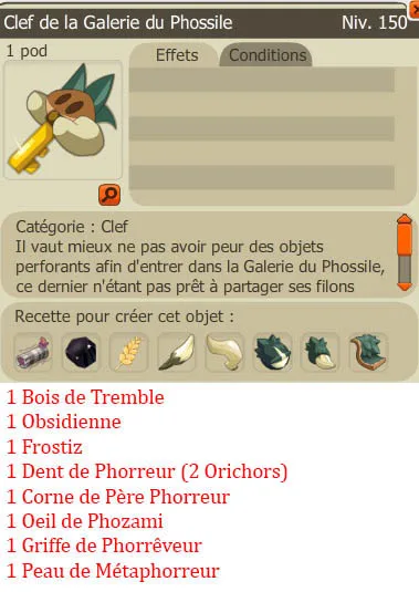 Donner clef du donjon