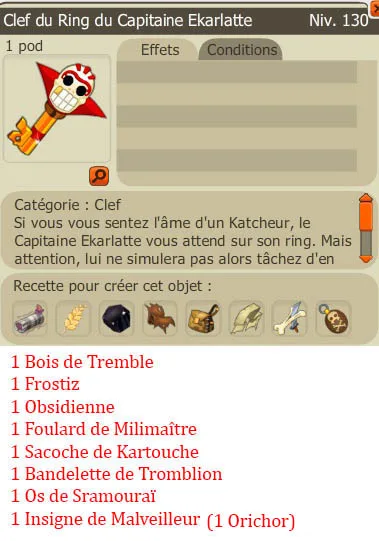 Recette clef donjon 
