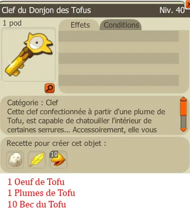 Recette clef des Tofus