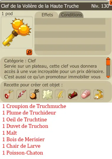 Recette clef donjon