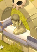 indice chasse - statue qui pleure