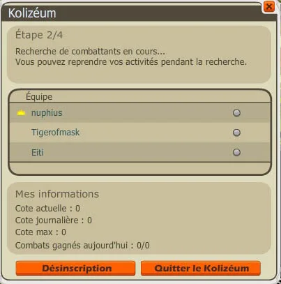 Validation inscription Kolizéum