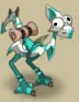 Dragodinde Ivoire/Turquoise