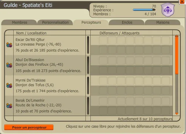 Percepteurs