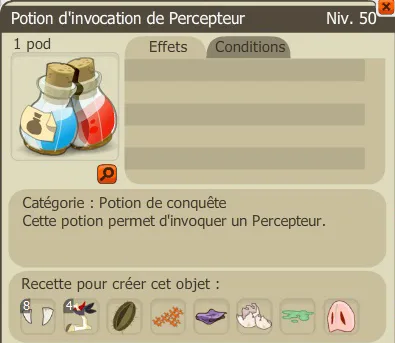Potion percepteur