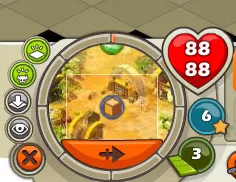 Interface du centre combat en cours