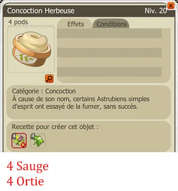 Craft potion alchimiste