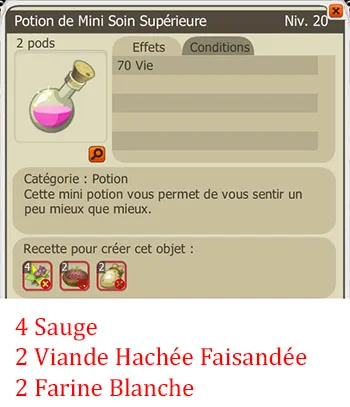 Craft potion alchimiste