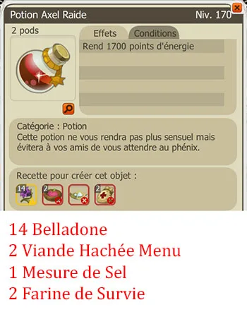 Craft potion alchimiste