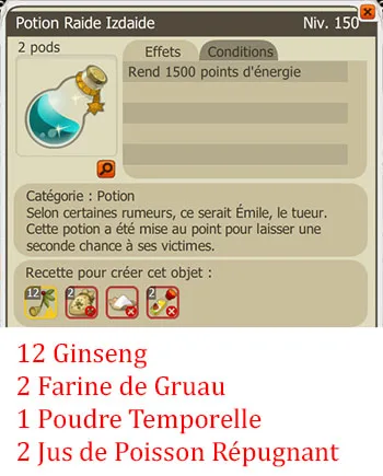 Craft potion alchimiste