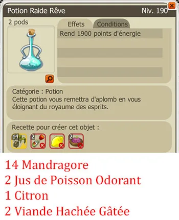 Craft potion alchimiste