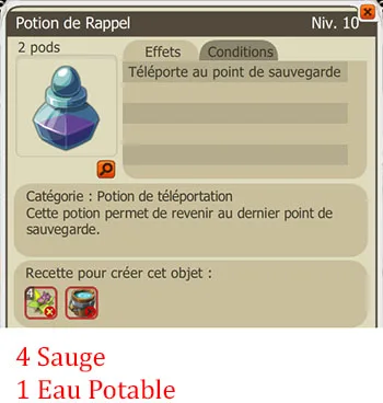 Craft potion alchimiste