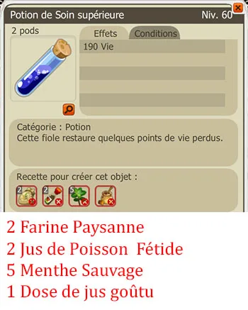 Craft potion alchimiste