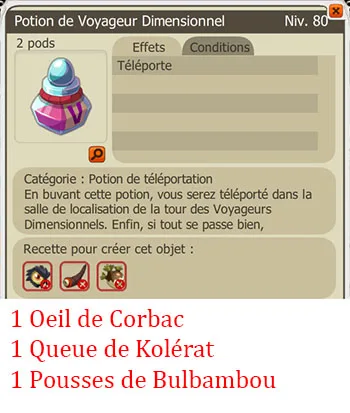 Craft potion alchimiste