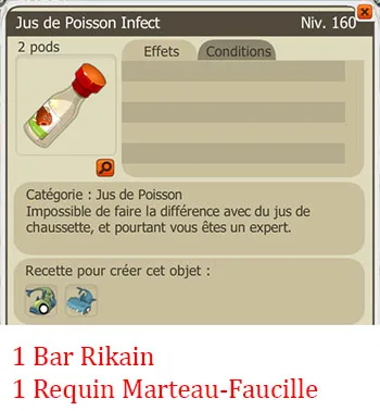 Craft potion pêcheur