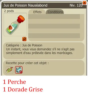 Craft potion pêcheur