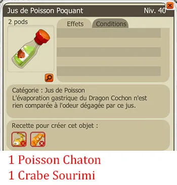Craft potion pêcheur