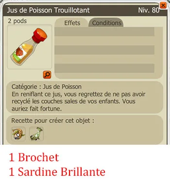 Craft potion pêcheur