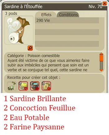 Craft potion pêcheur
