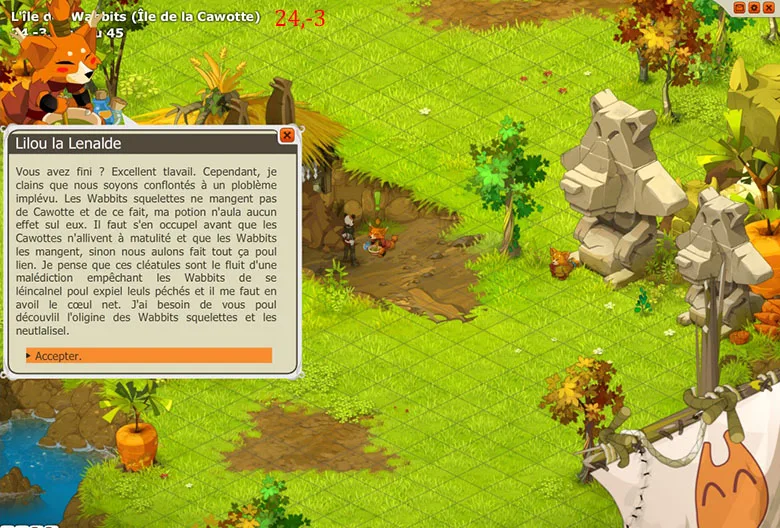 quete dofus cawotte