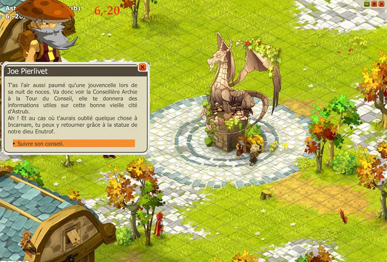 quete arrivée discrète