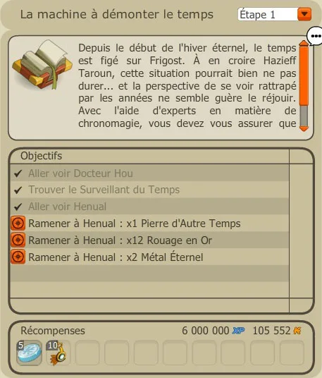 quete la machine à démonter le temps