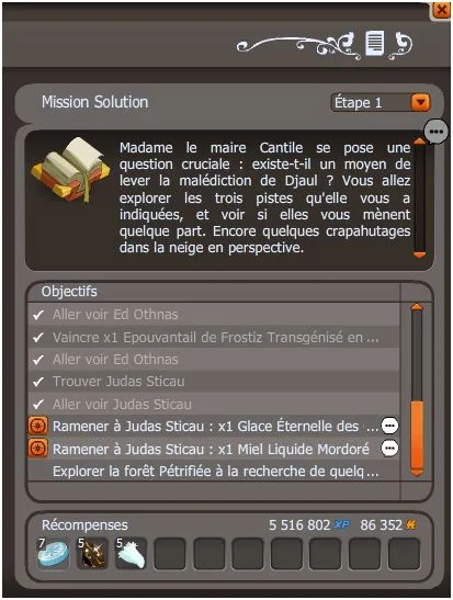 quete mission solution - série Judas Sticau