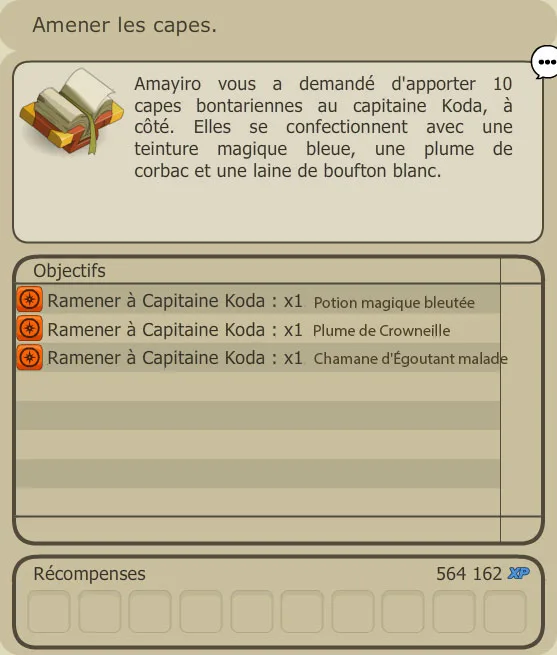 quête alignement Bonta
