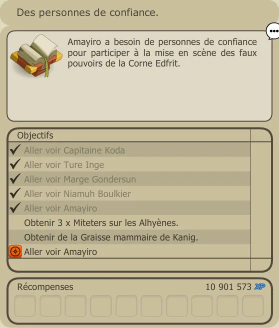 quête alignement Bonta