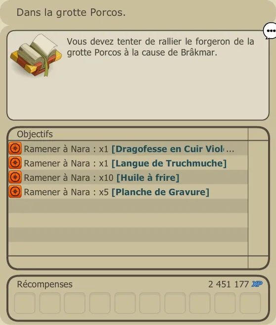 quête alignement Brakmar