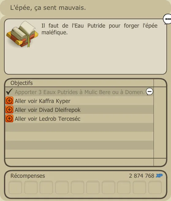 quête alignement Brakmar