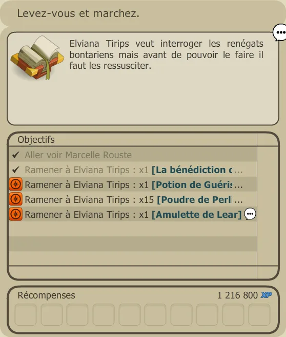 quête ordre coeur Vaillant Bonta