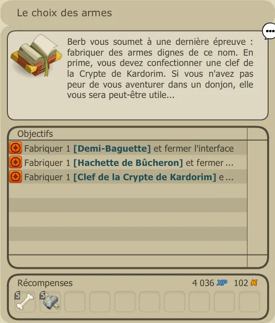 quête c'est le métier qui rentre