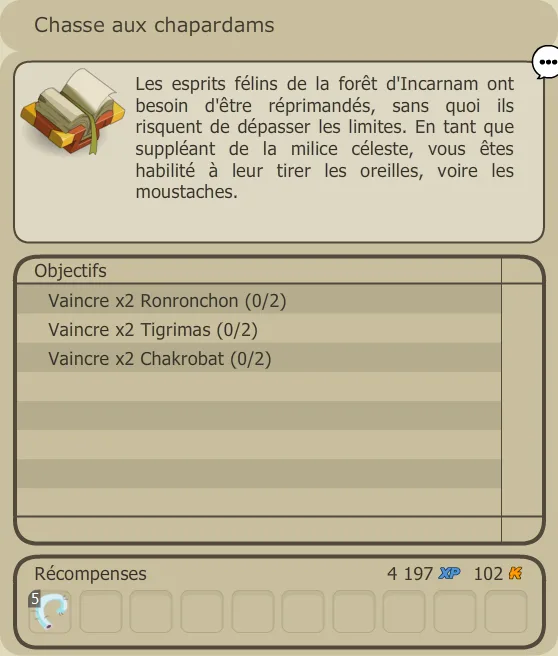 quête service dans la milice