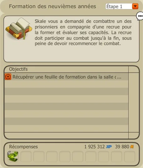 quete formation des Xièmes années