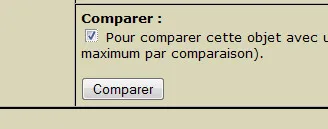 Bouton de comparaison