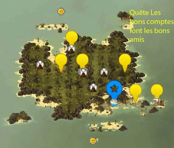 Carte de la quête les bons comptes